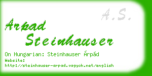 arpad steinhauser business card